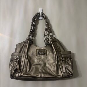 Relic Metallic Braided Strap Shoulder Bag – Bronze / Pewter – Spacious & Stylish